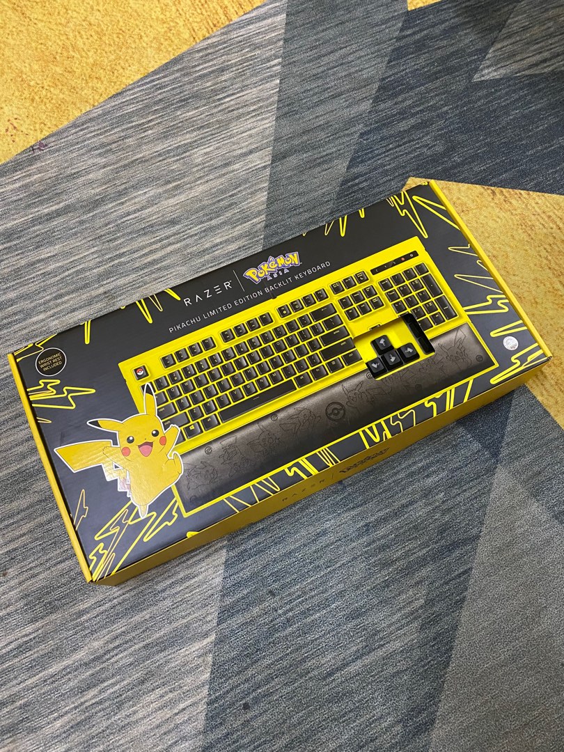 Razer Backlit Keyboard PIKACHU Limited Edition, Computers & Tech, Parts