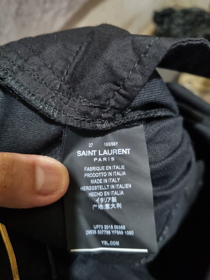 Saint Laurent Jeans (Category: Jeans) located in Cagayan de Oro. Submitted by budgetblokesph (Listing ID 1311969380, Image 3). Description: Saint Laurent Paris Pants for her 27 on tag 36L 5.5 leg opening As new condition Flawless 10/10 color rate PM 📩.