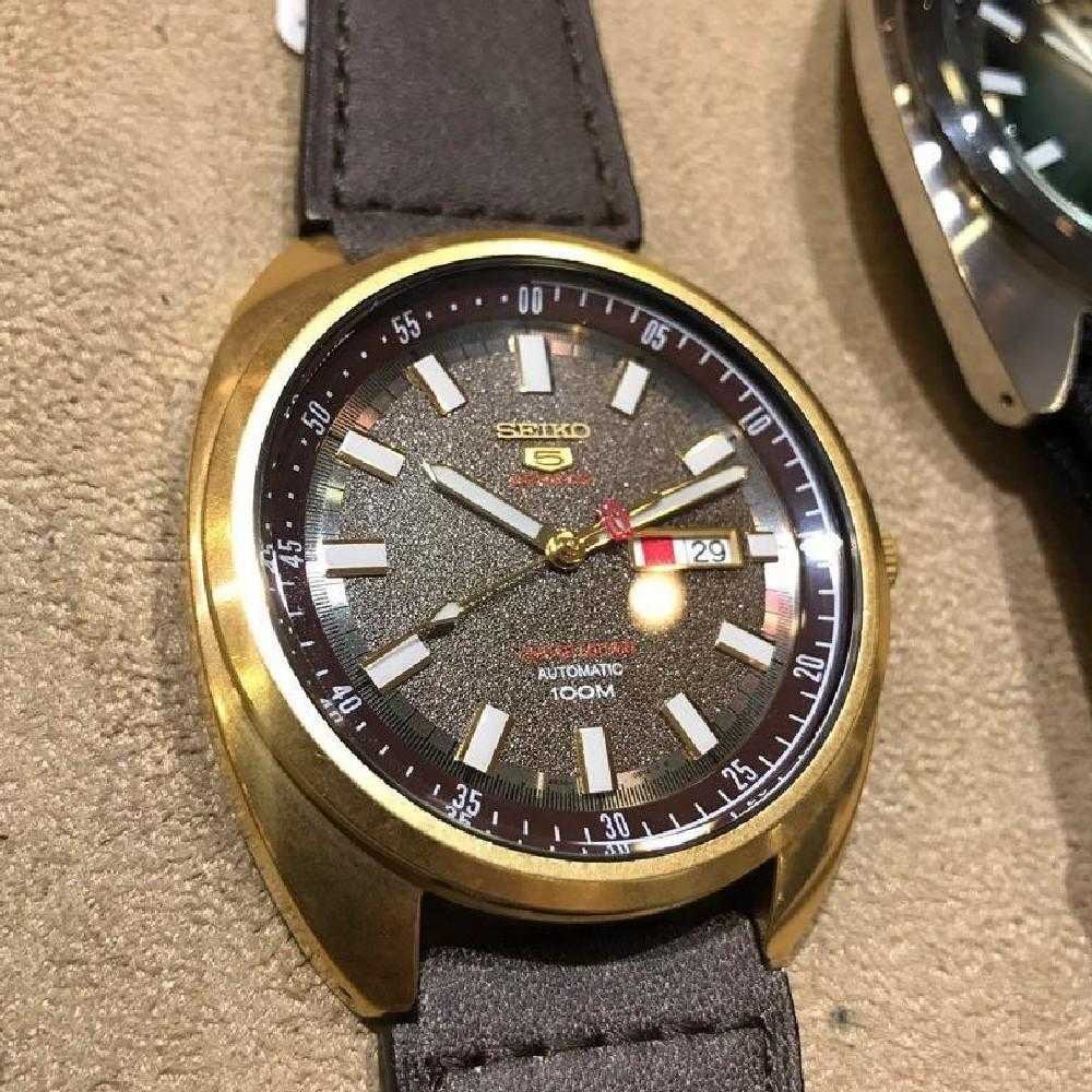 Seiko 5 Sports Automatic Limited Edition Brown Leather Strap Watch SRPB74K1 Luxury Watches on Carousell