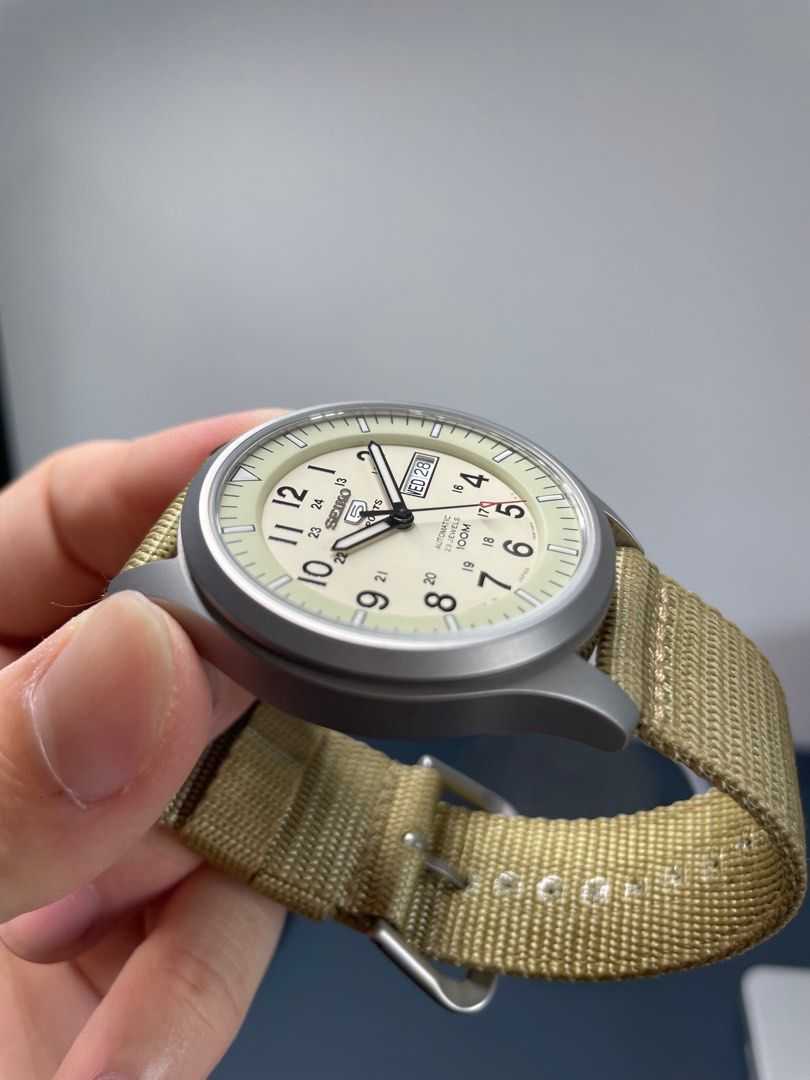Seiko Snkn27k1 Beige Snkn27k1 Seiko Sports SNZG07J1 Field