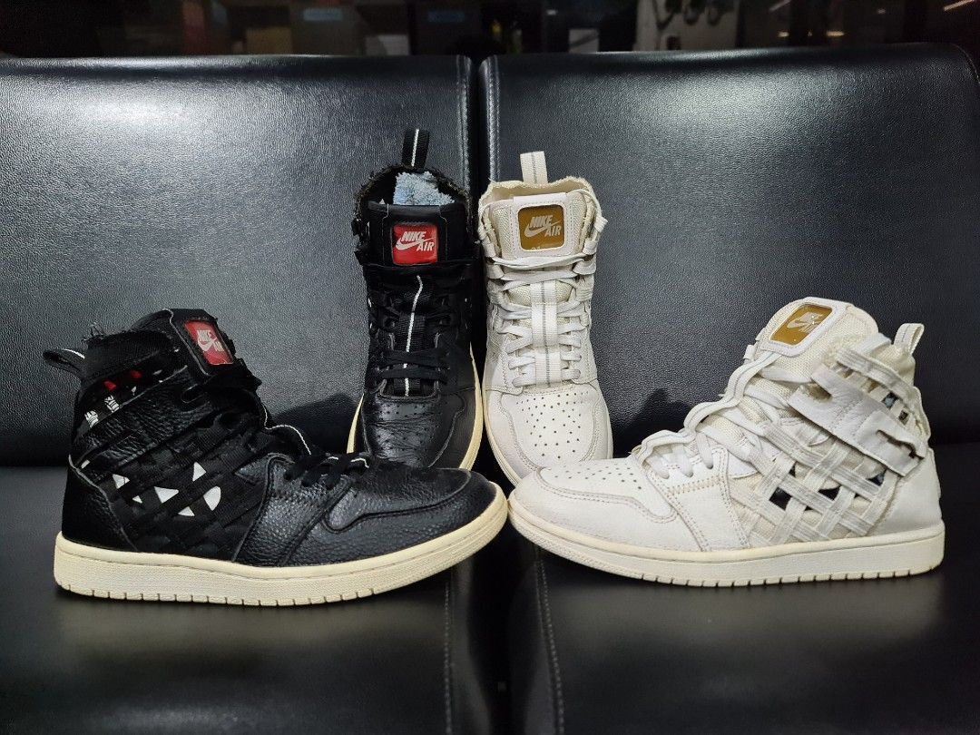 Sepatu Nike AJ1 Air Jordan 1High Cargo tripel white Rare item Size 43 Fesyen Pria Sepatu Sneakers di Carousell