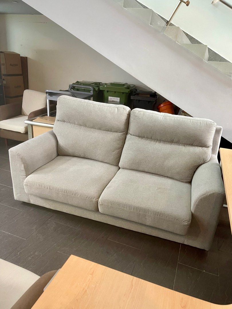 Sofa (Category: Sofas) located in Singapore. Submitted by crouching_tiger_hidden_dragon (Listing ID 1311946166, Image 3). Description: Three seater fabric sofa , well used . Super comfortable. Dimensions:(mm) W1500x H900x D900.