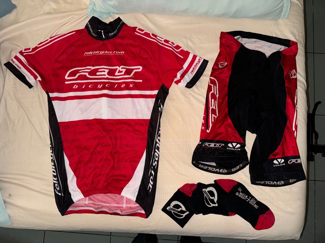 Team issued Felt Racing Cycling Jersey and cycling pants Original from Felt made by renowned Voler