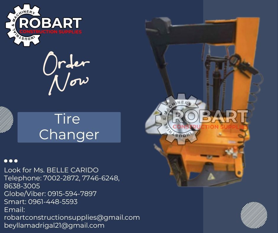 Tire Changer (Category: Construction Tools & Equipment) located in Manila. Submitted by bellarobart (Listing ID 1311932323, Image 1). Description: Tire Changer Brand: Titan 𝑹𝑶𝑩𝑨𝑹𝑻 𝑪𝑶𝑵𝑺𝑻𝑹𝑼𝑪𝑻𝑰𝑶𝑵 𝑺𝑼𝑷𝑷𝑳𝑰𝑬𝑺 #RobartConstructionSupplies #robartph #constructionmaterials #industrialsupply Office Address: 1405 Yuseco St. Sta Cruz Manila SEND US MESSAGE FOR INQUIRIES ‼️‼️ 🔵100% Trusted Supplier 🔵Competitive Price 🔵𝑾𝒆 𝒂𝒓𝒆 𝑫