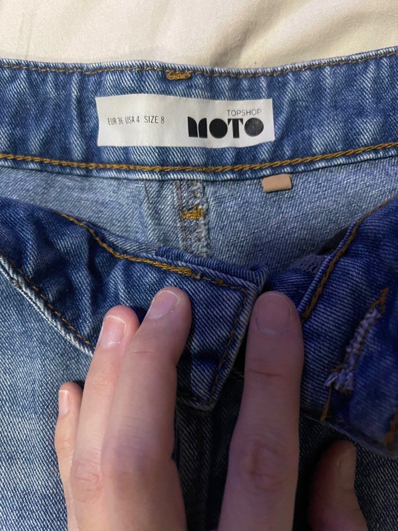 Topshop high waisted shorts (Category: Shorts) located in Manila. Submitted by declutterfindss (Listing ID 1311969527, Image 3). Description: PLS READ No flaws High waisted denim shorts Size US 4 Last price already! Will not reply to low ballers SF c/o buyer MOP Bpi or Gcash only.
