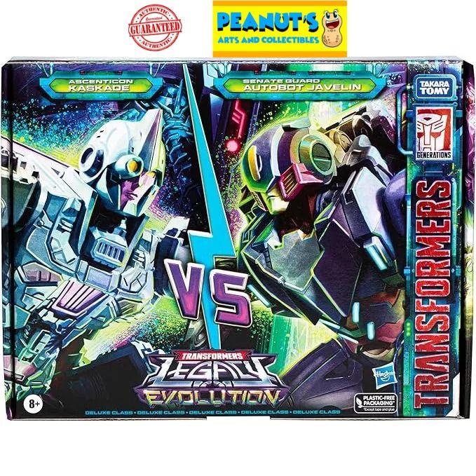 Transformers Legacy Evolution KASKADE and Autobot JAVELIN 2 pack (Category: Action & Battle Toys) located in Manila. Submitted by memorylanestore (Listing ID 1311984667, Image 1). Description: *Mint in Box *Comes with accessories. All complete *Guaranteed 100% authentic HASBRO Product Disclaimer: All our collectable items are sold as posted. Any form of factory defect such as paint imperfection, incomplete parts and other quality issues are beyon