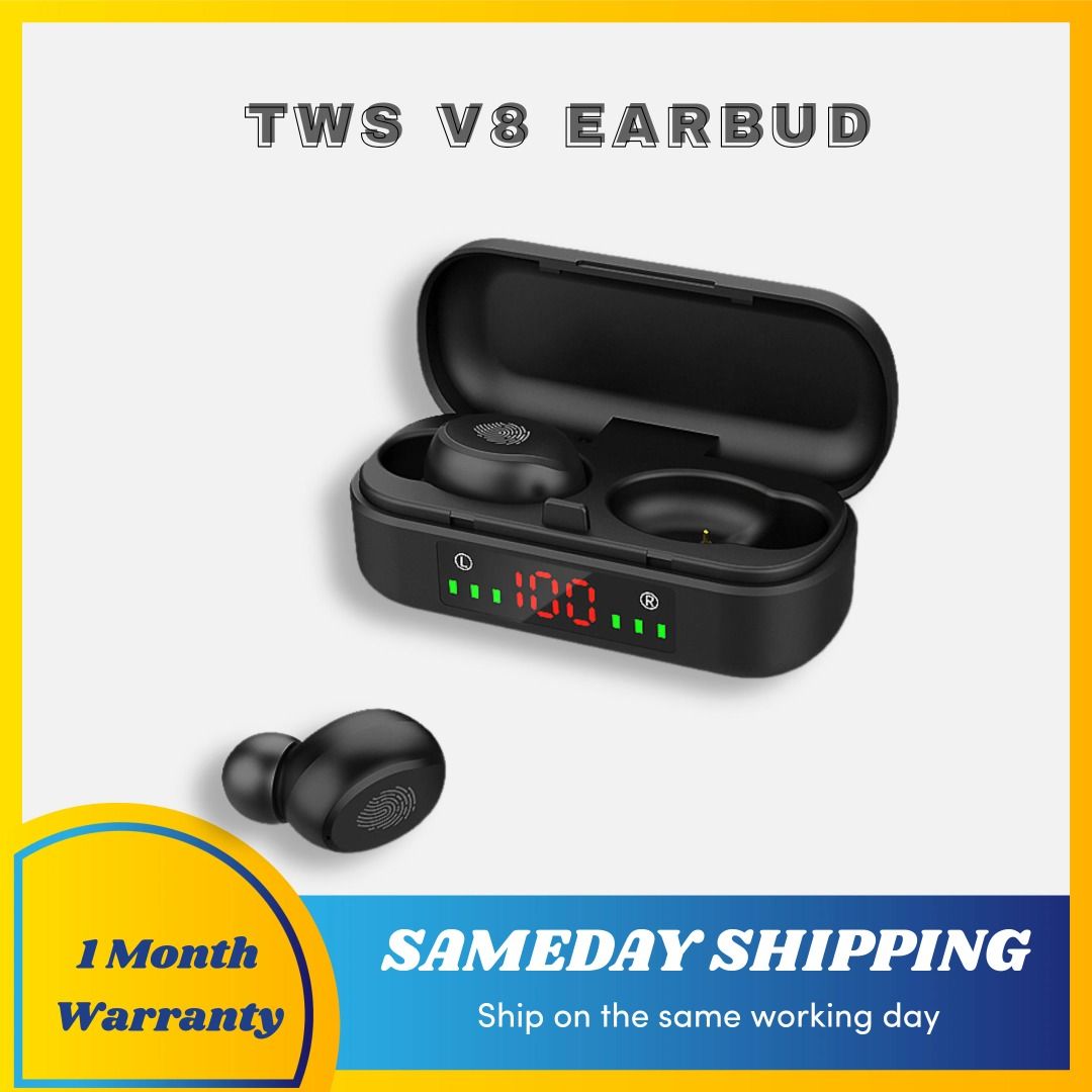 Tws v8 earbuds clearance