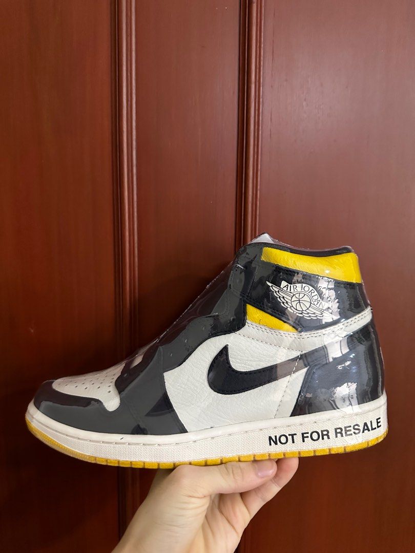 US 9.5 BNDS Nike Air Jordan 1 High Not For Resale Yellow Men s Fashion Footwear Sneakers on Carousell