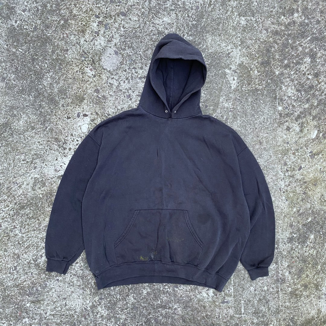Vintage 90'S Lee Heavyweight Sweatshirt with Back Print, Made in USA, Men's Size L unclear black type Vintage Second Hand