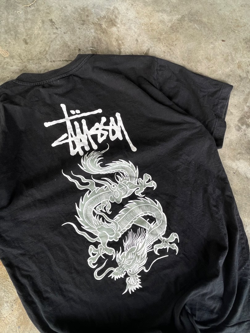 vintage 90s stussy dragon tee, Men's Fashion, Tops & Sets, Tshirts
