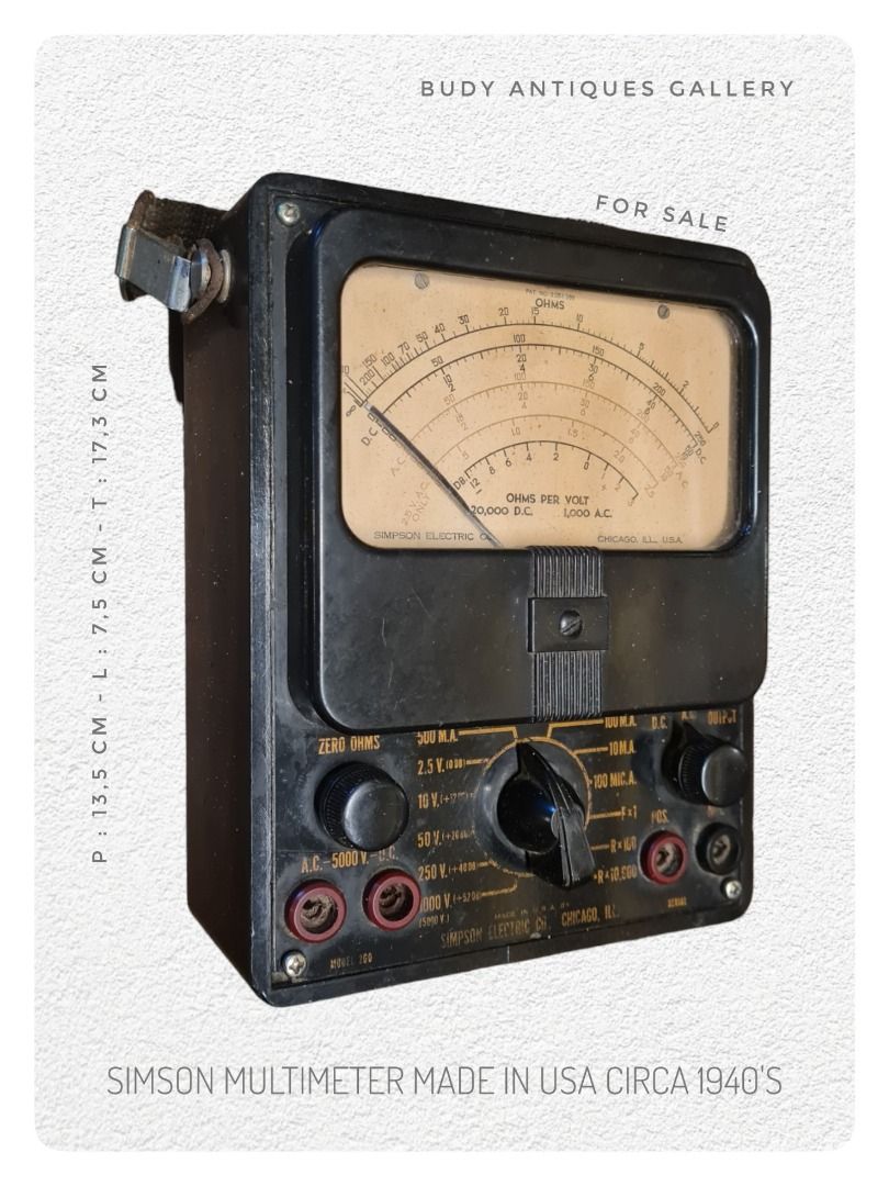 Vintage Simson 260 Multimeter Made In USA Circa 1940s, Elektronik