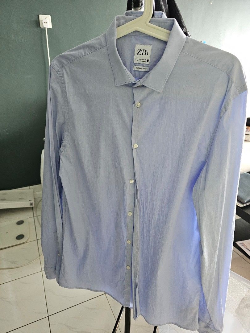 Zara Men Long Sleeves, Super Slim Fit (Used, Original), Men's Fashion, Tops  & Sets, Formal Shirts on Carousell