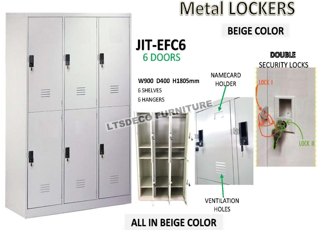 6 door steel locker office partitions, Furniture & Home Living, Office ...