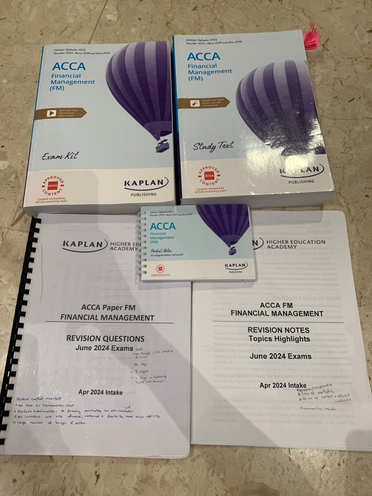 Acca Fm F9 Textbook Set Hobbies Toys Books Magazines Textbooks