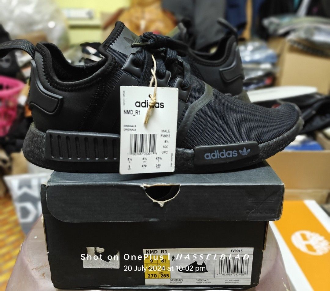 Nmd full black hot sale