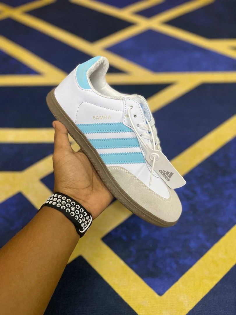 adidas gazelle silver green womens ADIDAS Samba OG White Sky Blue – LOTABY