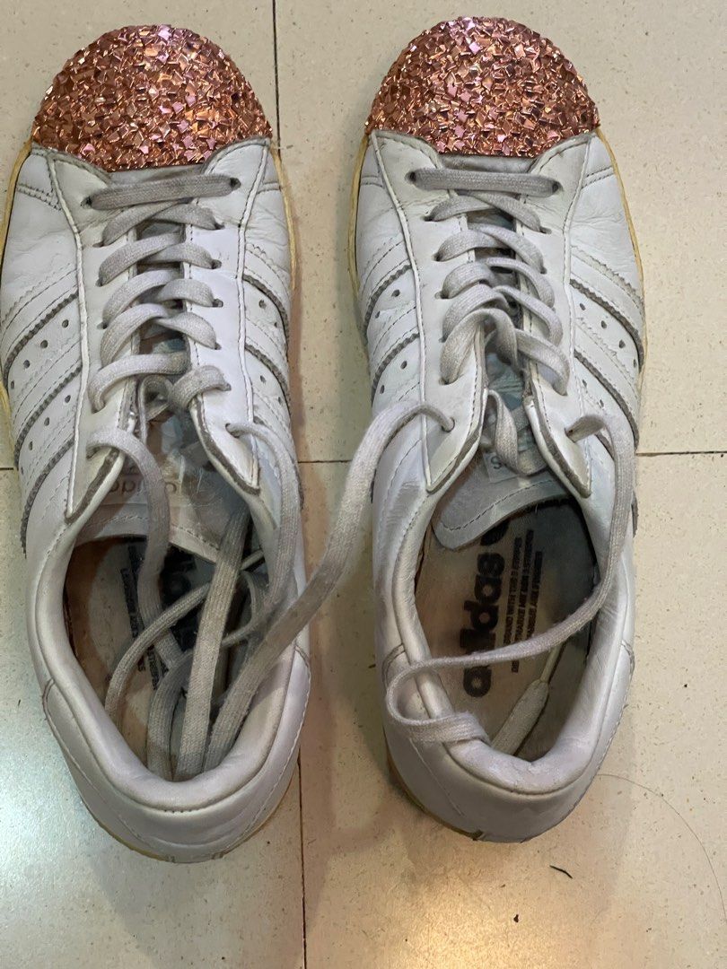 ADIDAS Superstar gold metal toe white