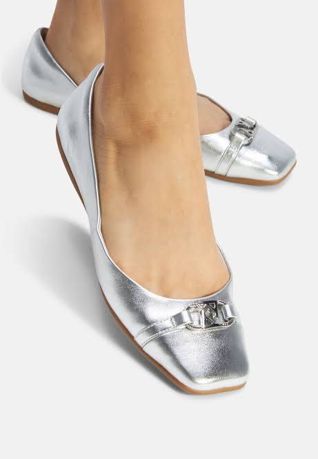 Aldo silver flats on sale