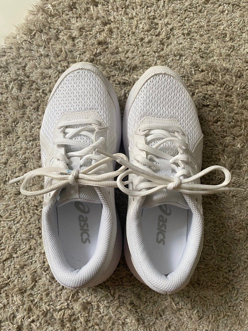 Asics white school shoes top