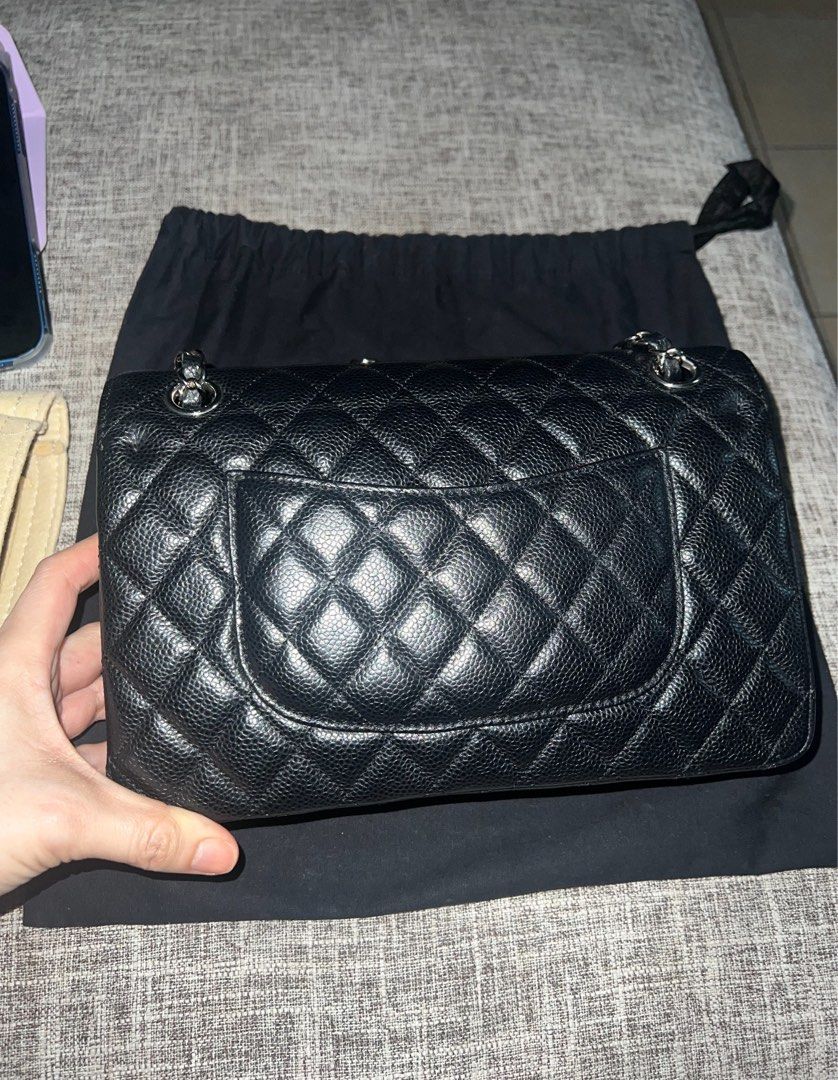 Authentic Chanel Medium Double Flap Silver (Category: Luxury Bags & Wallets) located in Pasig City. Submitted by balenciaga.couture (Listing ID 1315436936, Image 3). Description: with dustbag microchip series selling for a friend guaranteed authentic.