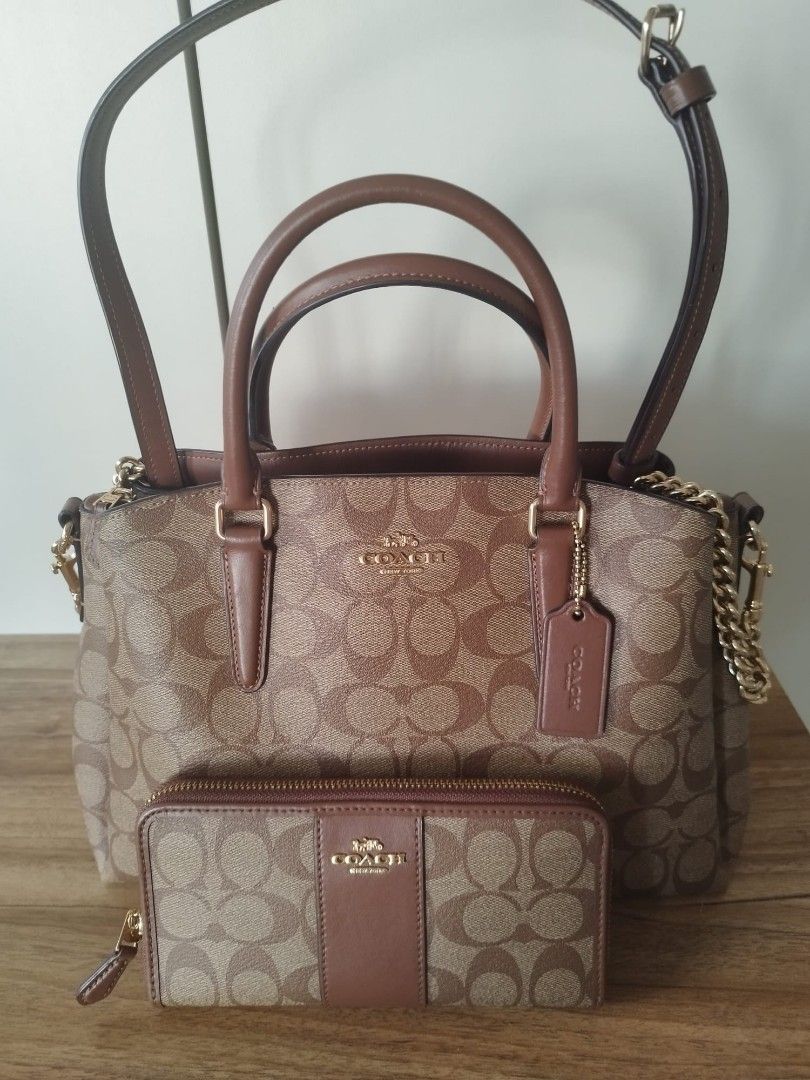 Authentic coach hand bag wallet
