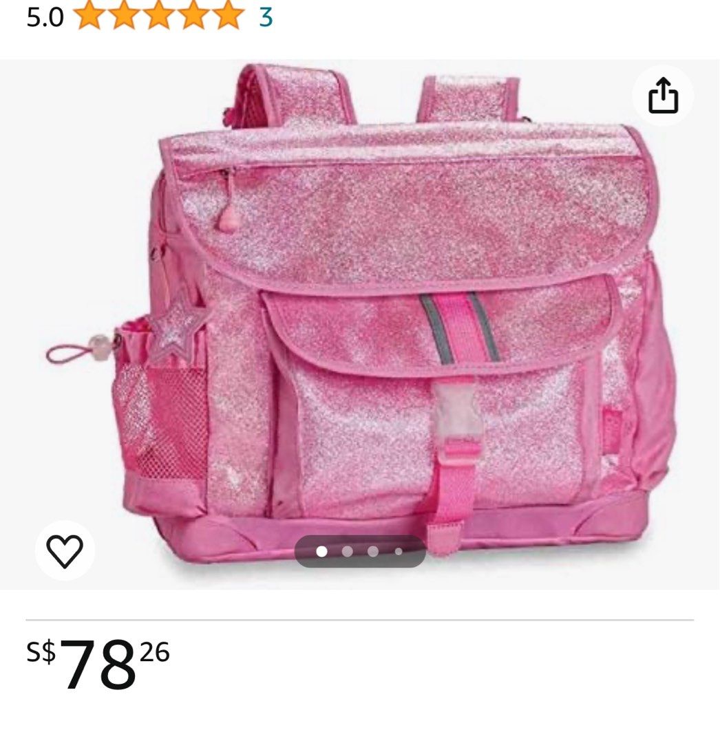 Bixbee sparkle pink school bag Women s Fashion Bags Wallets Backpacks on Carousell