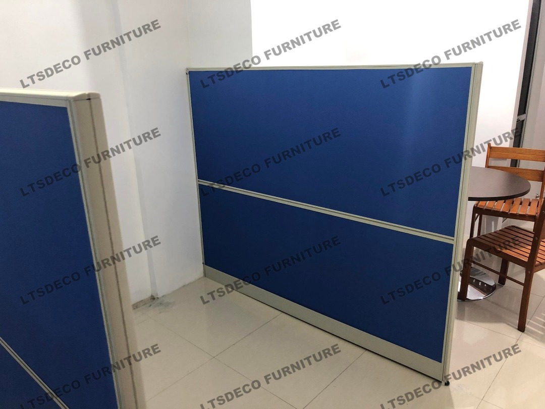 Blue- screen panel divider office partition furniture supply, Furniture ...