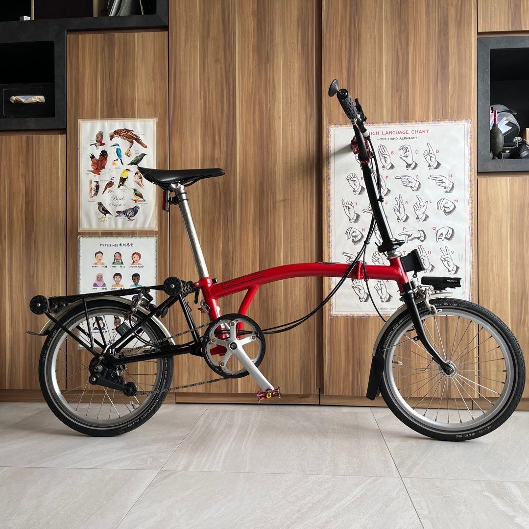 Brompton M6R SG50 Edition 2015 Red titanium upgrades