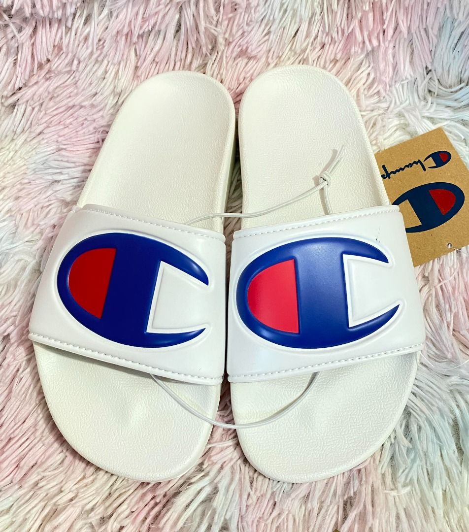 CHAMPION SLIDES FOR WOMEN WHITE Women s Fashion Footwear Slippers and slides on Carousell