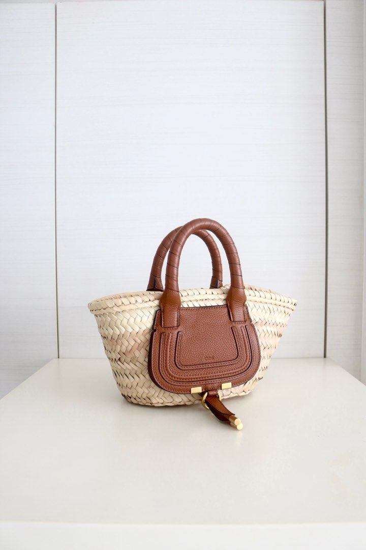 Chloe Marcie Basket Rattan Bag Luxury Bags Wallets on Carousell