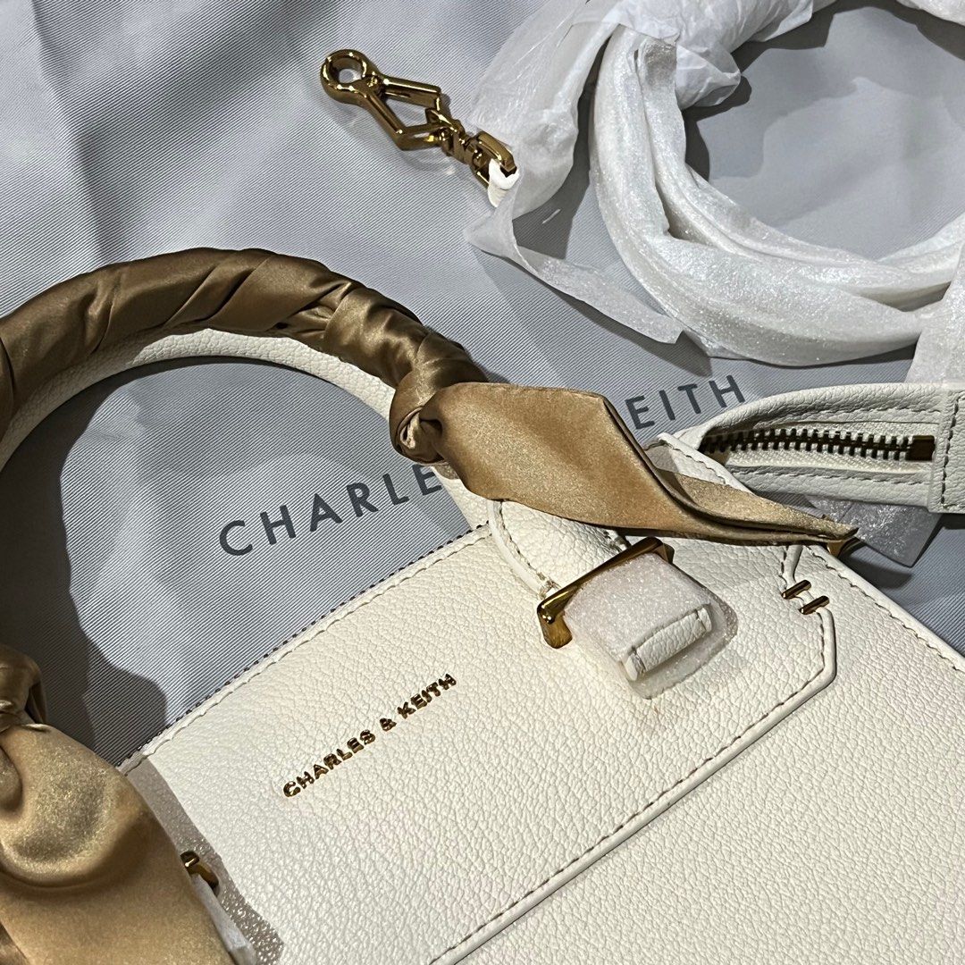 CK Satin Scarf Top Handle Bag