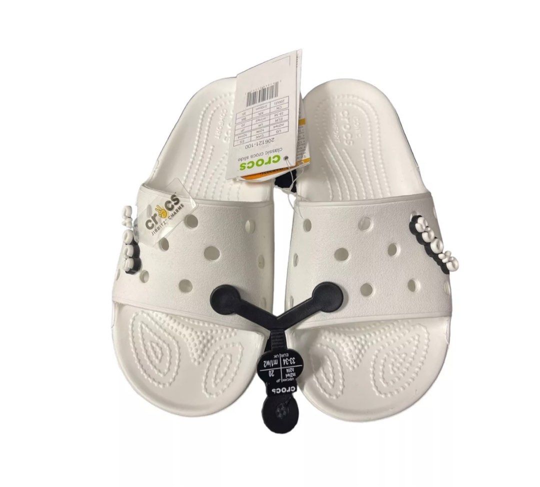 Crocs classic slides white m2 w4