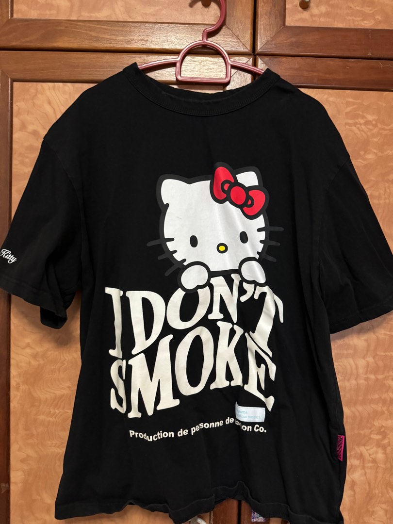 DONSMOKE X HELLO KITTY tee (black size M), Men's Fashion, Tops