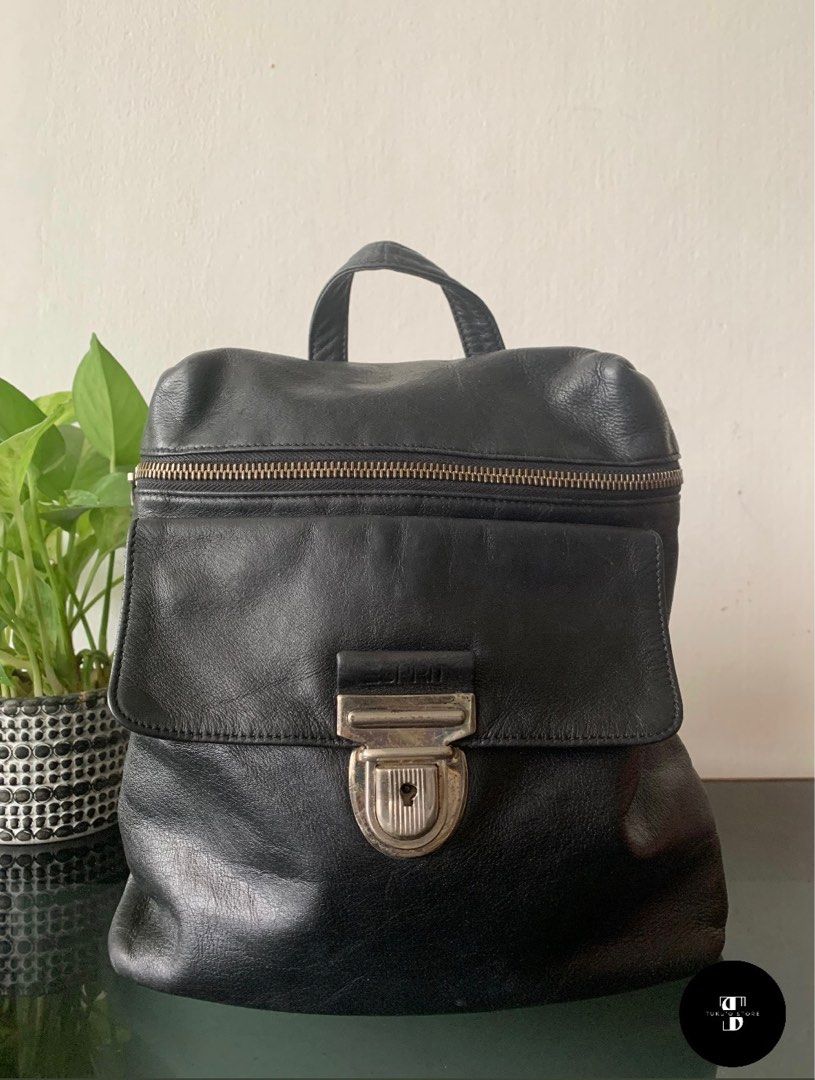 Esprit leather backpack outlet