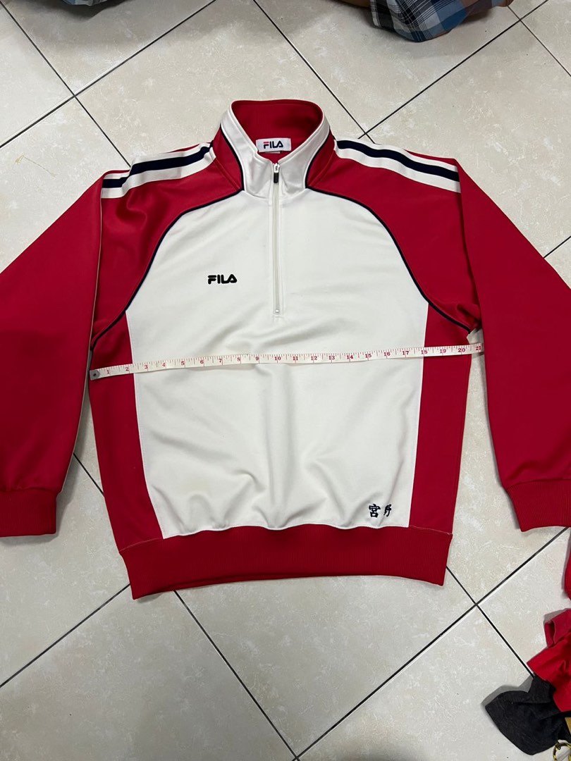 Fila half zip jacket Men s Fashion Tops Sets Tshirts Polo Shirts on Carousell
