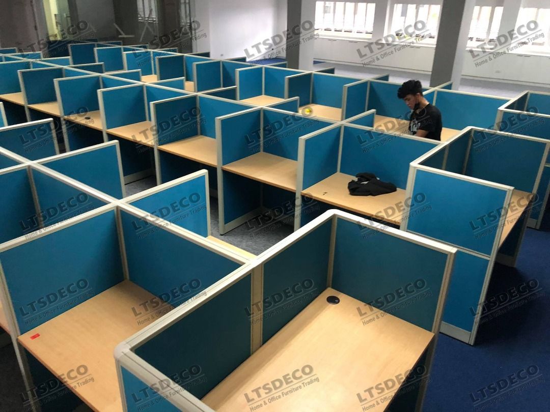 fish bone modular office partitions, Furniture & Home Living, Office ...