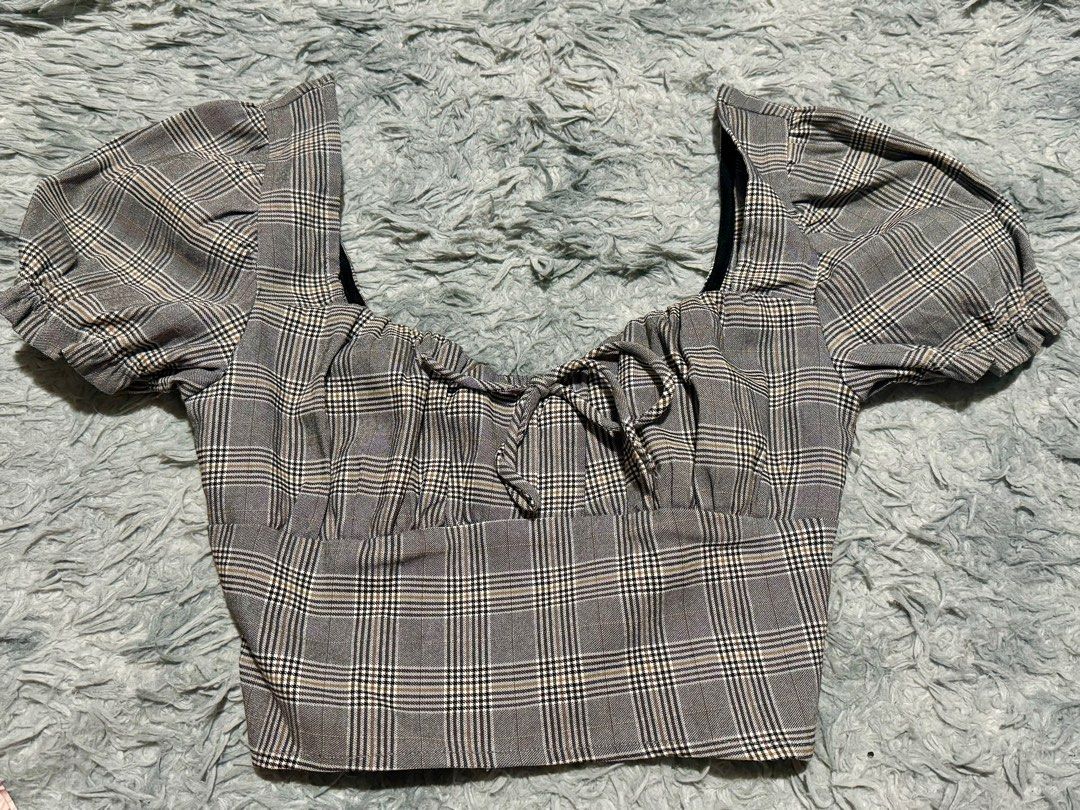 forever 21 plaid crop top
