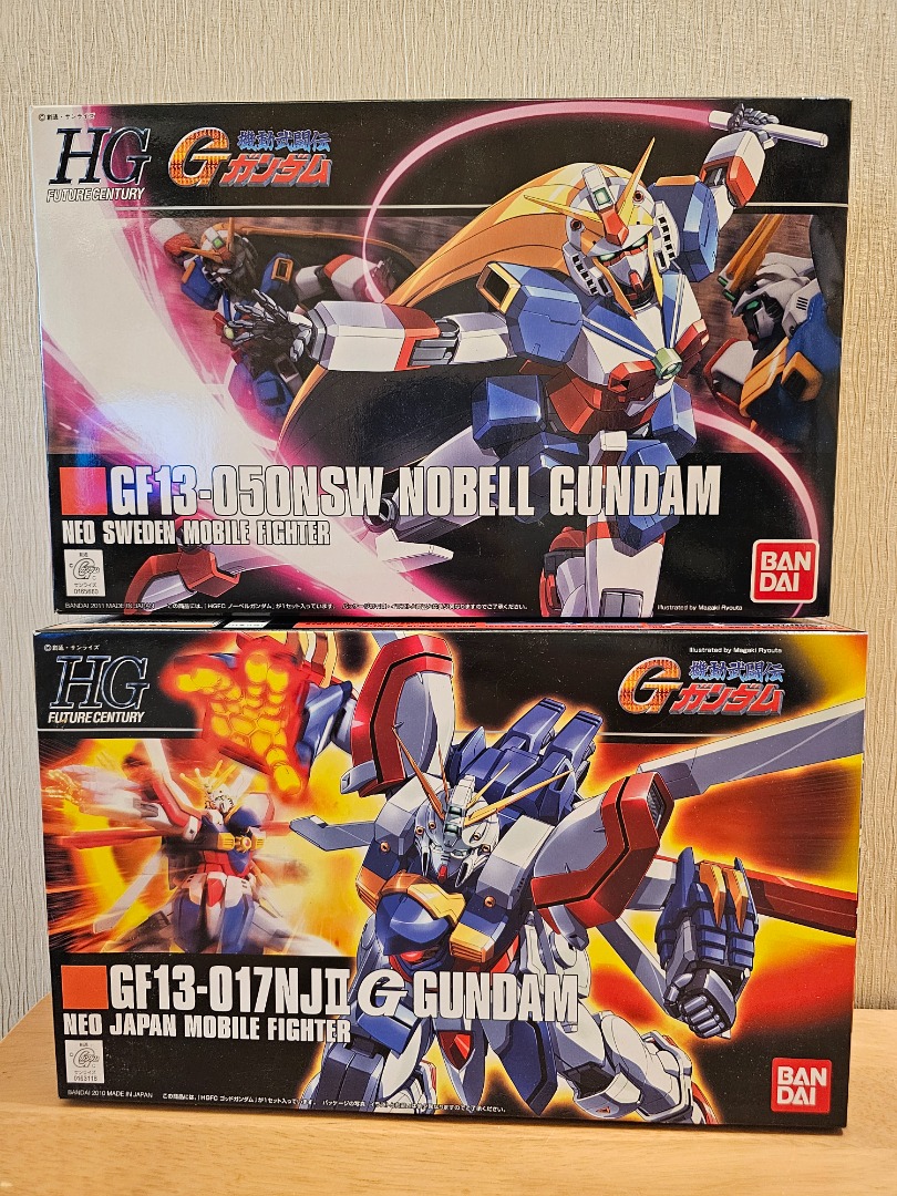 HG 1/144 G GUNDAM + NOBELL GUNDAM 神高達 貴族高達, 興趣及遊戲, 玩具 & 遊戲類 - Carousell