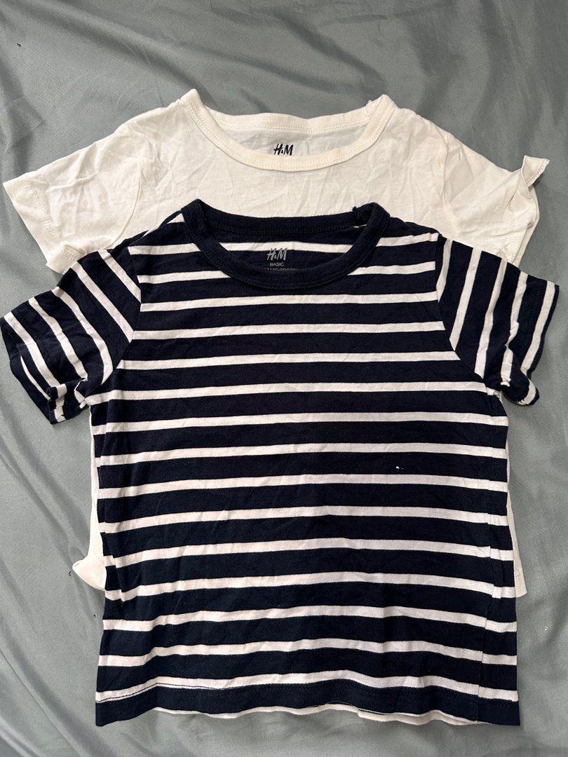 H M Basics Stripes and White Babies Kids Babies Kids Fashion on Carousell