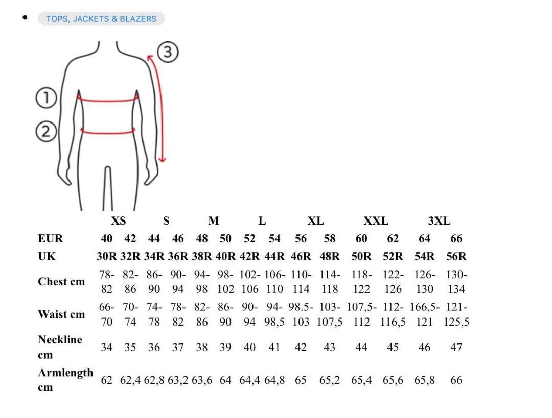 H&m 46 size online