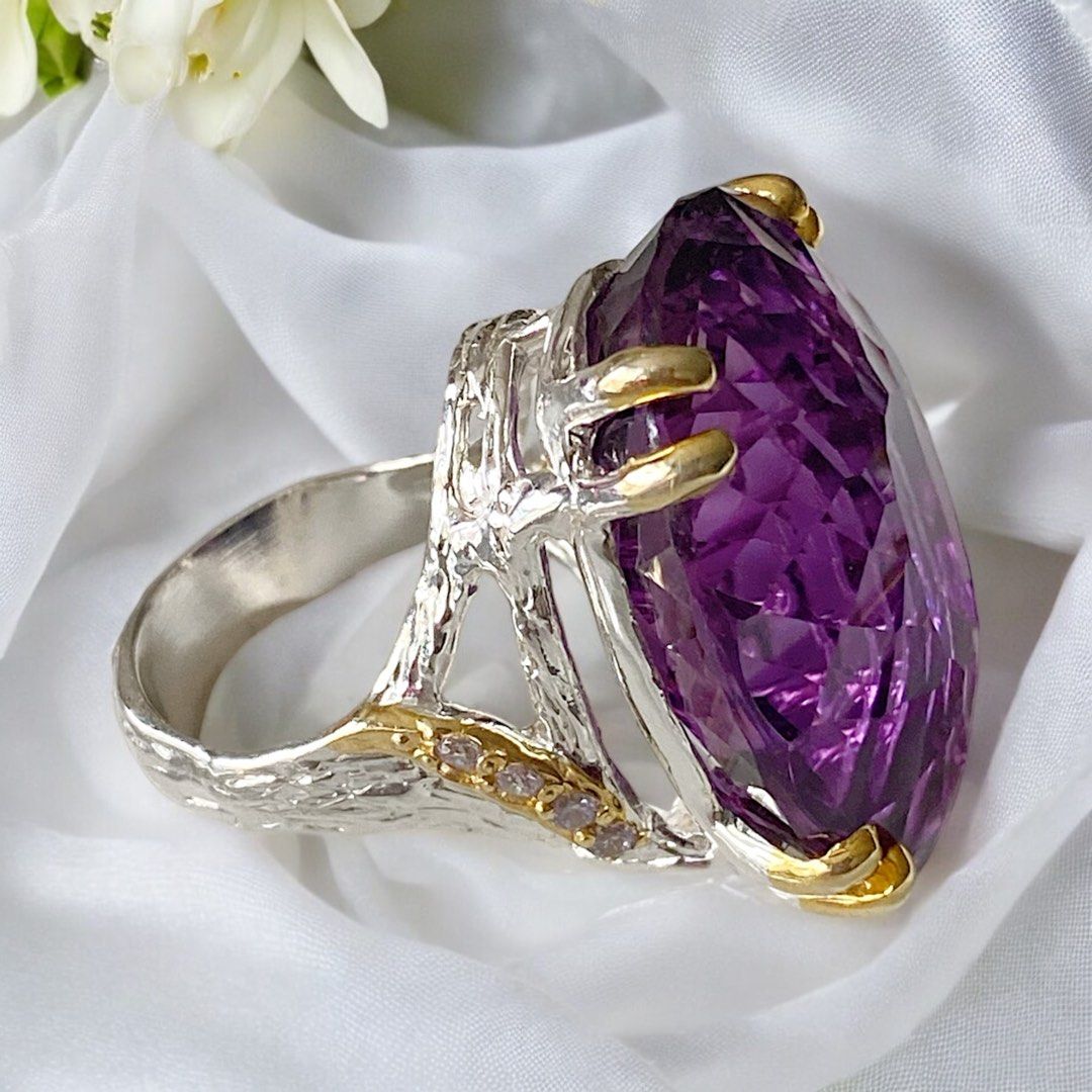 HUGE amethyst ring