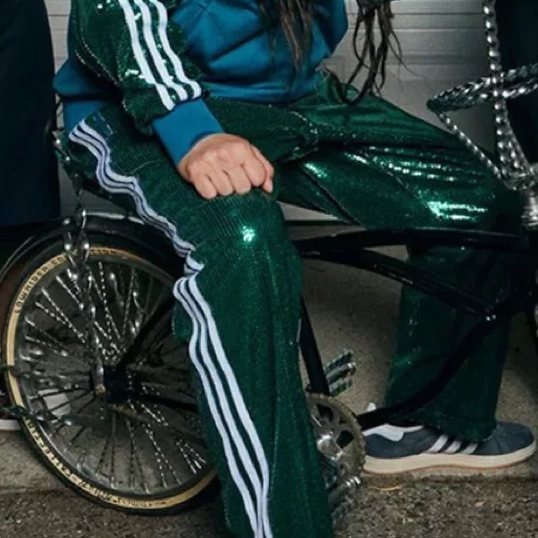 adidas x KoRn Track Pants Green Sequin Men's - SS24 - US