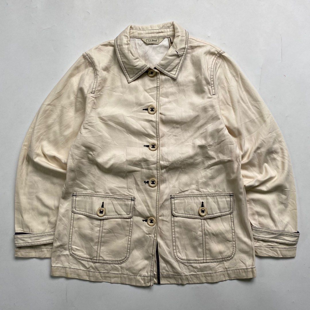 LL Bean Canvas Contra Stitch French Chore Worker s Jacket Selvedge