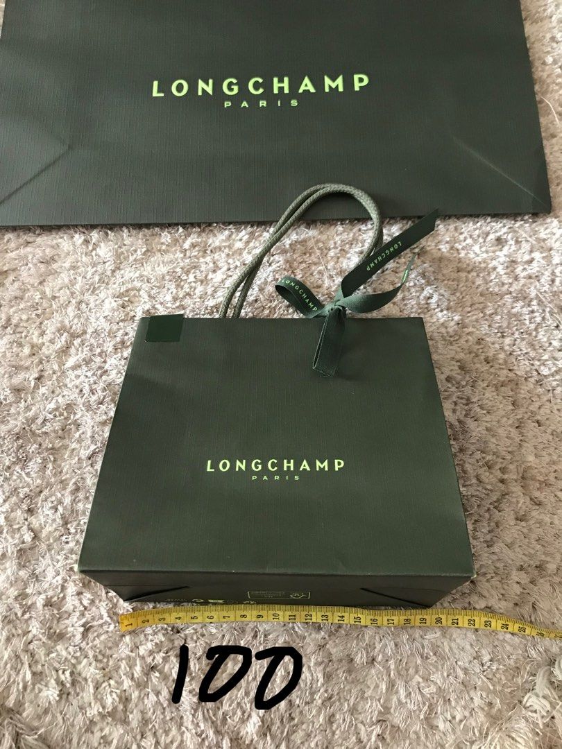 Longchamp paper bag kantong belanja shopping bag pb harga satuan dan beda2 new auth Le Pliage Mini Fillet bag jaring tas net fishnet lagi best seller