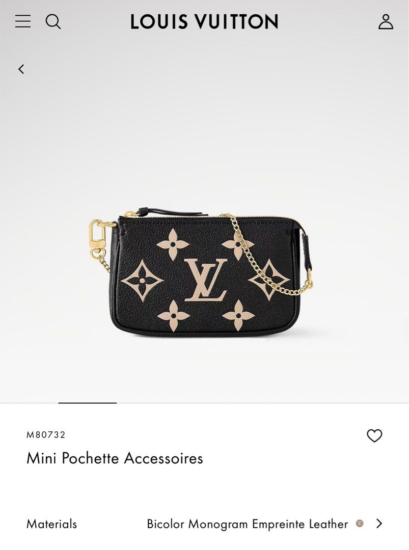 LOUIS VUITTON] LV Mini Pochette (Pouch), Luxury, Bags \u0026 Wallets on Carousell