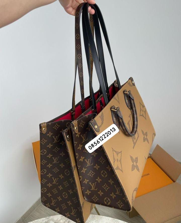 Reverse Monogram Louis Vuitton Large Monogram Bag LV ONTHEGO