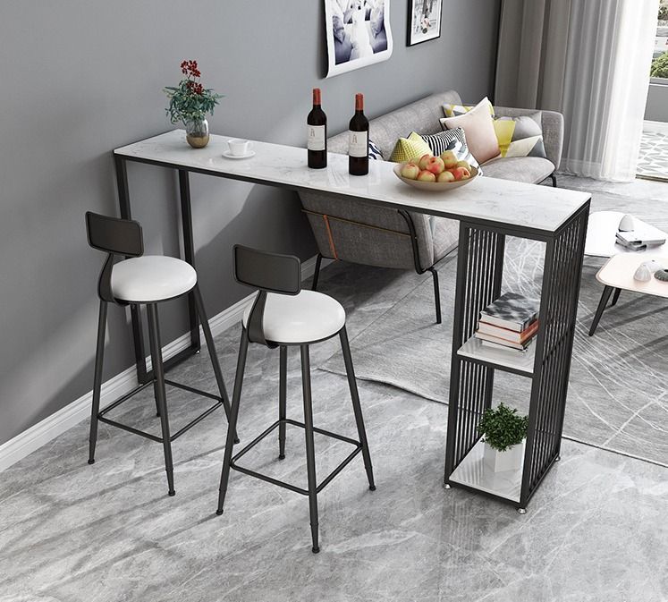 Marble Bar Table SET Quality Dining Table SET 1 2 High Table with High Chair Free delivery and install Furniture Home Living Furniture Tables Sets on Carousell