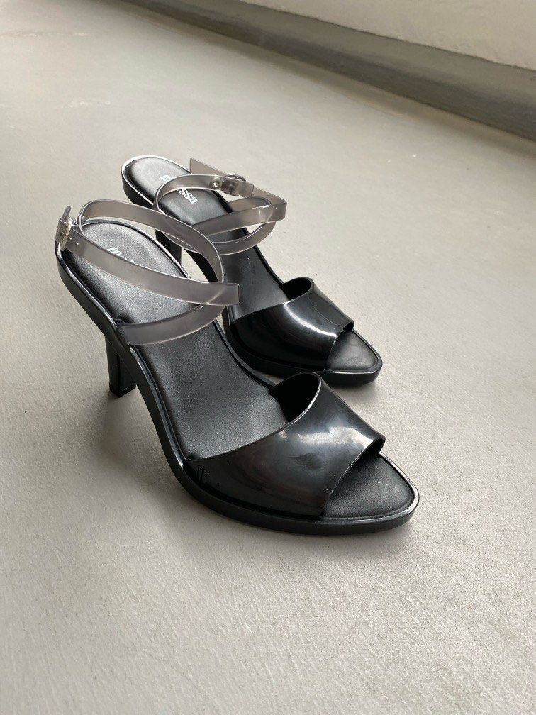Melissa Black Heels size EU38 Women s Fashion Footwear Heels on Carousell