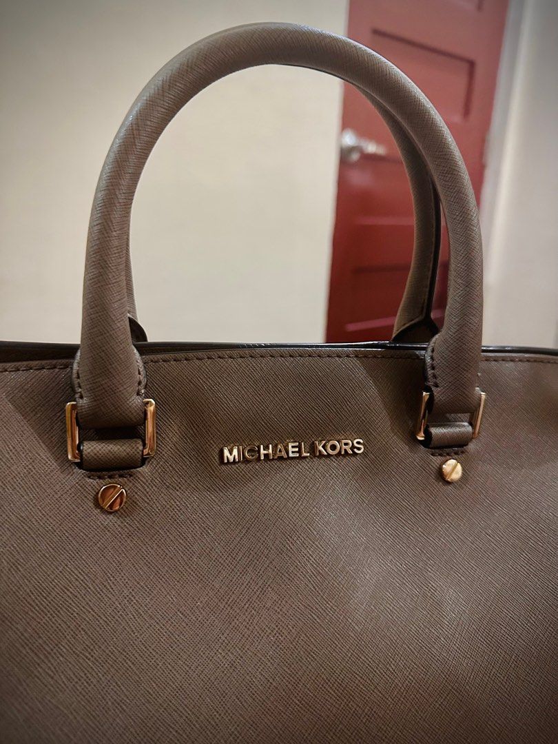 Michael kors large selma tote bag in brown clearance
