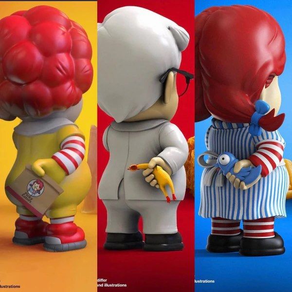 Mighty Jaxx picky eater Mcd + Kfc + The maiden, Hobbies & Toys